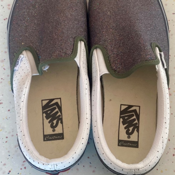 Vans Size 10 Men’s Glitter Shoes Sneaker Skater Pride Love Sparkle Purple Shiny! - Picture 4 of 4